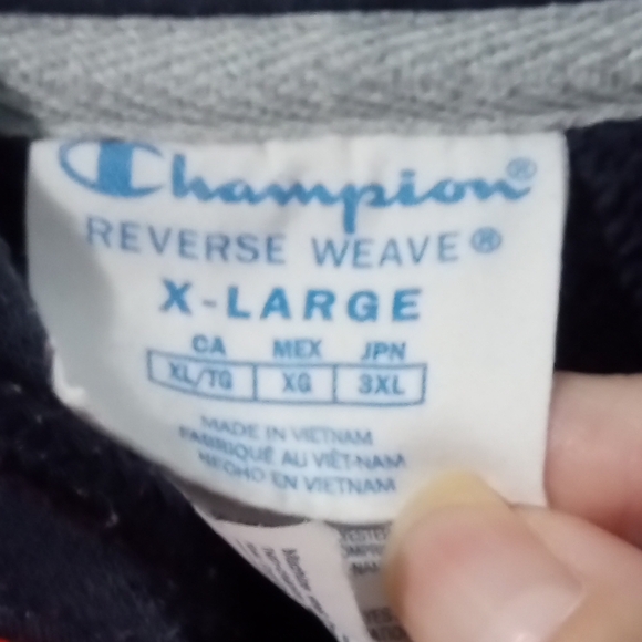 Champion Red, Gray, and Black Hoodie - Picture 4 of 5